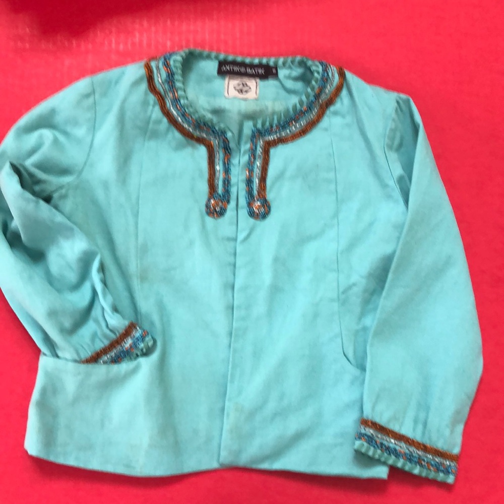 Antilles batik kids beaded jacket. Size 8